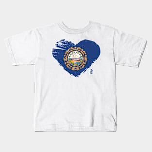 U.S. state - I Love New Hampshire - New Hampshire flag Kids T-Shirt